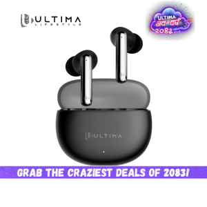 Ultima Boom 311 earbuds lunar blue with charging case deep bass ENC low latency - Only Rs. 1648 in Nepal
